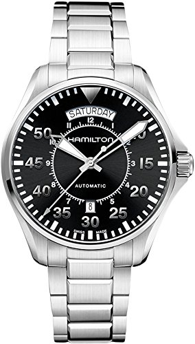 腕時計 ハミルトン メンズ Hamilton Men's Khaki Pilot Day Date - H64615135 Black One Size
