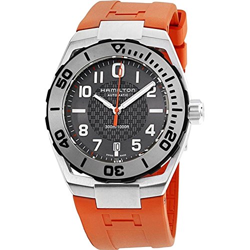 腕時計 ハミルトン メンズ Hamilton Khaki Navy Automatic Movement Black Dial Men's Watch H78615985