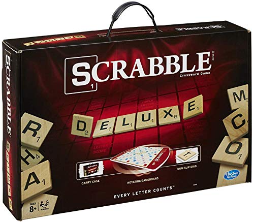 ボードゲーム 英語 アメリカ Scrabble Game Deluxe Edition Letter Tiles Board Game, Family Board Game