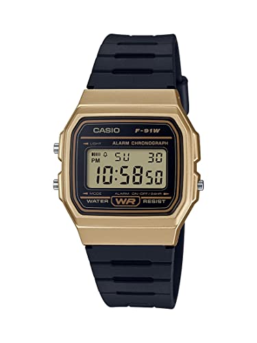 腕時計 カシオ メンズ Casio Men's 'Vintage' Quartz Metal and Resin Casual Watch, Color:Black (Model: F