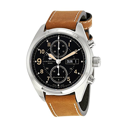 腕時計 ハミルトン メンズ Hamilton Khaki Field Black Dial Automatic Mens Chronograph Watch H71616535
