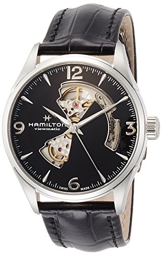 腕時計 ハミルトン メンズ Hamilton Jazzmaster Automatic Open Heart Black Dial Men's Watch H32705731