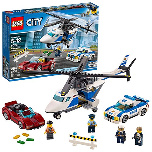 レゴ シティ LEGO City Police High-Speed Chase 60138 Building Toy with Cop Car, Police Helicopter, and Get