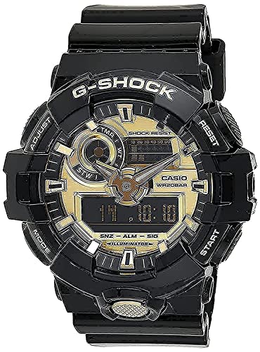 腕時計 カシオ メンズ Casio Men's G Shock GA710GB-1A Black Rubber Quartz Sport Watch