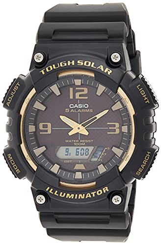 腕時計 カシオ メンズ Black Mens Analog-Digital Casual Solar Casio Watch Solar Powered AQ-S810W-1A3