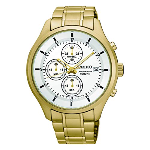 腕時計 セイコー メンズ SEIKO Chronograph White Dial Men's Watch SKS544
