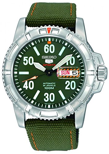 腕時計 セイコー メンズ Seiko 5 Sports Automatic Nylon Mens Watch SRP215K2
