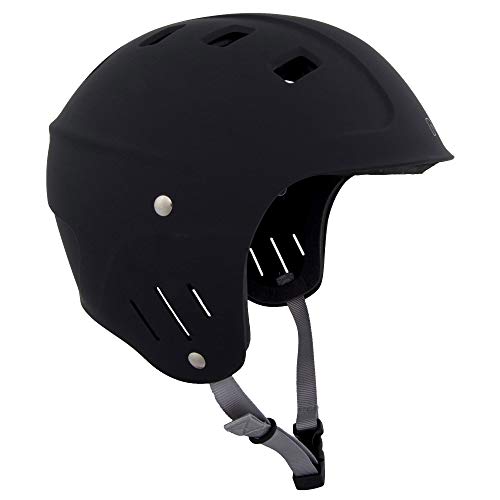 ウォーターヘルメット 安全 マリンスポーツ NRS Chaos Full-Cut Kayak Helmet-Black-S