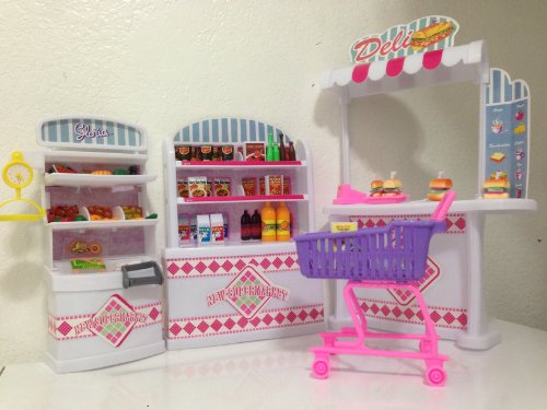 1/6ドール 12インチドール 27センチドール Gloria Dollhouse Furniture - Supermarket Shopping Cart