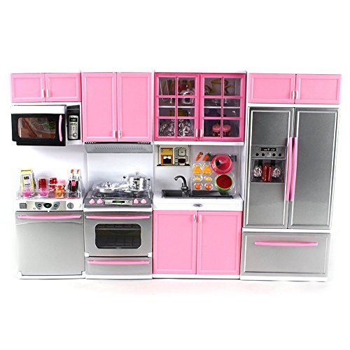 1/6ドール 12インチドール 27センチドール 'Deluxe Modern Kitchen' Battery Operated Toy Kitchen Pl