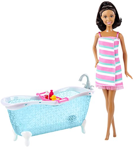 バービー バービー人形 日本未発売 Barbie DFV69 African-American Doll and Bathtub Playset