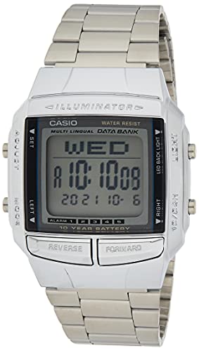 腕時計 カシオ メンズ Casio Men Digital Quartz Watch with Stainless Steel Strap DB-360-1A, Silver Colo