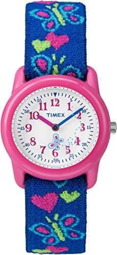 腕時計 タイメックス メンズ Timex Girls T89001 Time Machines Hearts & Butterflies Elastic Fabric St