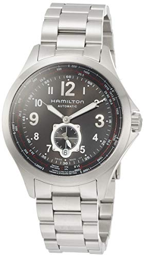 腕時計 ハミルトン メンズ Hamilton Khaki Aviation Black Dial Stainless Steel Automatic Mens Watch H7