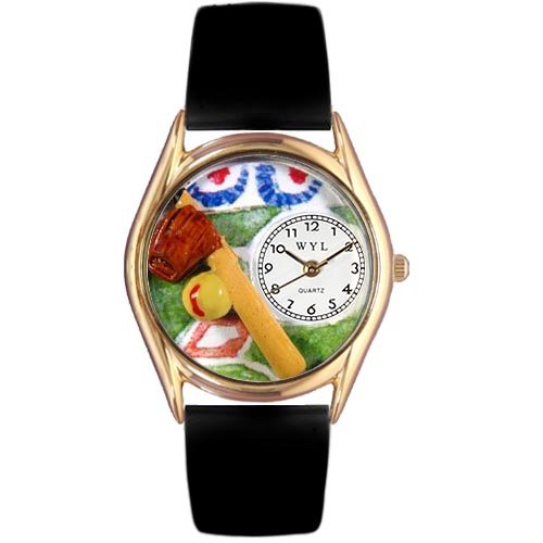 腕時計 気まぐれなかわいい プレゼント Whimsical Gifts Softball Watch in Gold Small Style