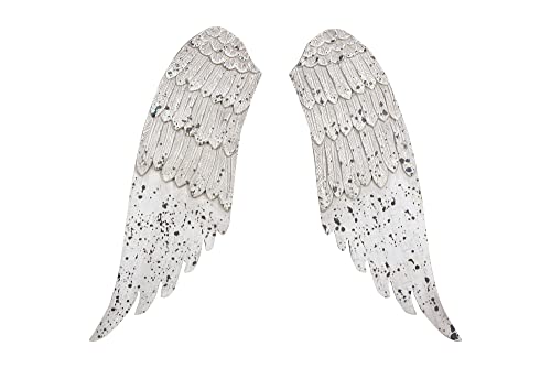 壁飾り インテリア タペストリー Small Decorative Angel Wings in Distressed Grey