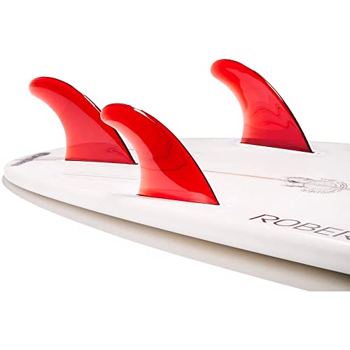 サーフィン フィン マリンスポーツ DORSAL Surfboard Fins Thruster 3 Set Future Compatible Red Med