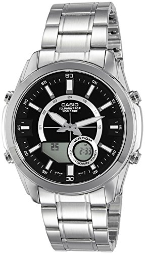 腕時計 カシオ メンズ Casio AMW810D-1AV Men's Stainless Steel Active Dial Watch