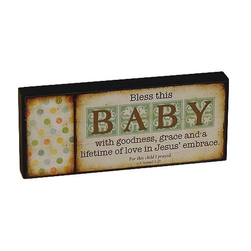壁飾り インテリア タペストリー Abbey Press, 7.38 x 3.38 x 0.75 (Abbey & CA Gift) Bless This Baby