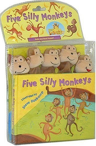 海外製絵本 知育 英語 Five Silly Monkeys