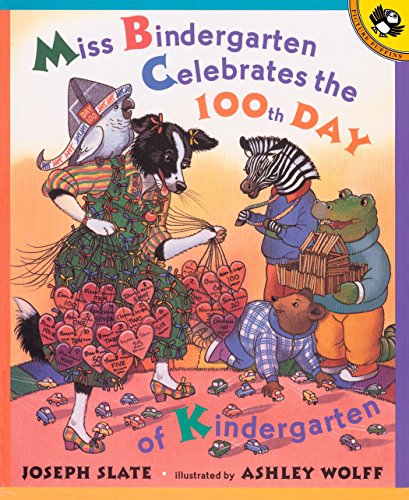 海外製絵本 知育 英語 Miss Bindergarten Celebrates the 100th Day of Kindergarten (Picture Puffins)