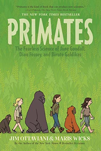 海外製絵本 知育 英語 Primates: The Fearless Science of Jane Goodall, Dian Fossey, and Birut? Galdika