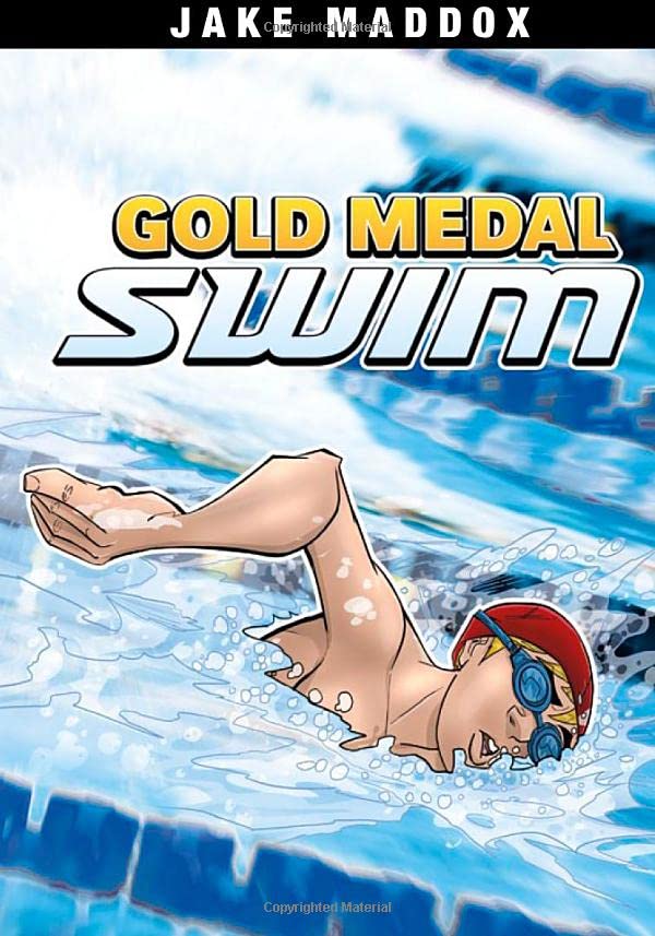海外製絵本 知育 英語 Gold Medal Swim (Jake Maddox Sports Stories)