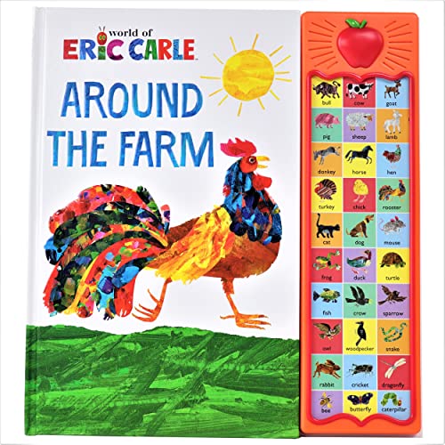海外製絵本 知育 英語 World of Eric Carle, Around the Farm 30-Button Animal Sound Book - Great for Fir