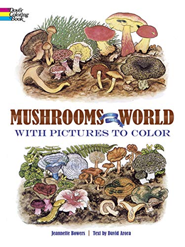 海外製絵本 知育 英語 Mushrooms of the World with Pictures to Color (Dover Nature Coloring Book)