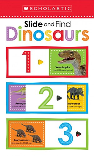 海外製絵本 知育 英語 Dinosaurs 123: Scholastic Early Learners (Slide and Find)