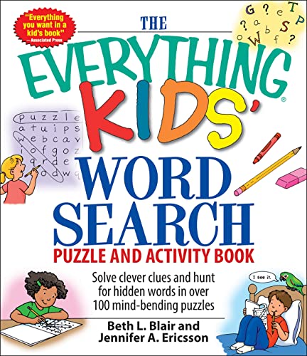 海外製絵本 知育 英語 The Everything Kids' Word Search Puzzle and Activity Book: Solve clever clues an