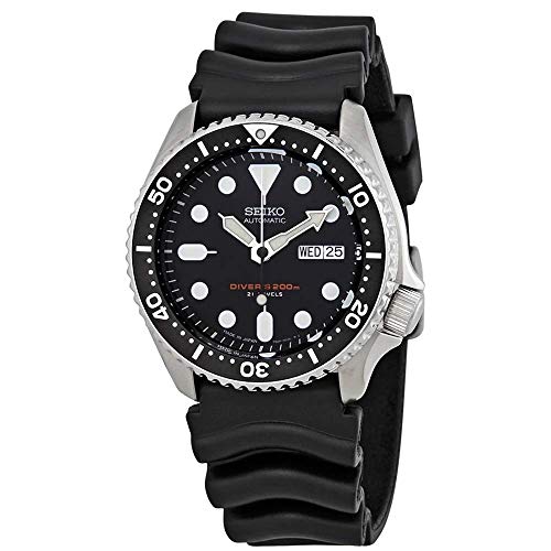 腕時計 セイコー メンズ Seiko SKX007J1 Analog Japanese-Automatic Black Rubber Diver's Watch