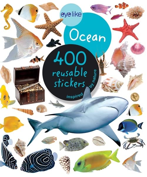 海外製絵本 知育 英語 Eyelike Stickers: Ocean