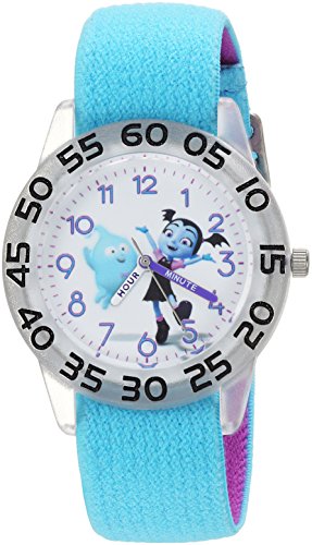 腕時計 ディズニー キッズ Disney Girl's 'Vampirina' Quartz Plastic and Nylon Casual Watch, Color:Blu