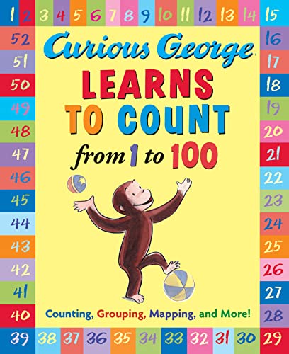 海外製絵本 知育 英語 Curious George Learns to Count from 1 to 100