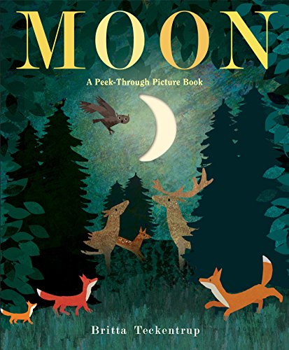海外製絵本 知育 英語 Moon: A Peek-Through Picture Book