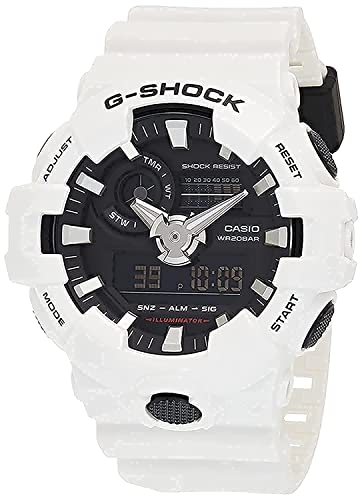 腕時計 カシオ メンズ Casio Men's G Shock GA700-7A White Resin Japanese Quartz Diving Watch