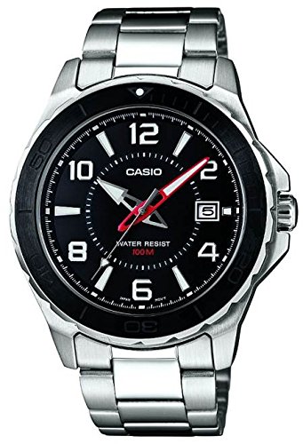 腕時計 カシオ メンズ Casio Men's MTD1074D-1AV Silver Stainless-Steel Analog Quartz Watch