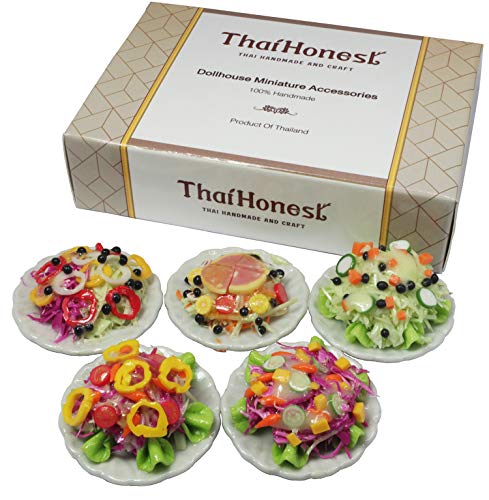 1/6ドール 12インチドール 27センチドール ThaiHonest Mixed Assorted 5 Salad Dollhouse Miniature F