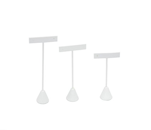 アクセサリスタンド ジュエリー T-Shape Style Earring Display (White) - 6.75 - Pack of 3