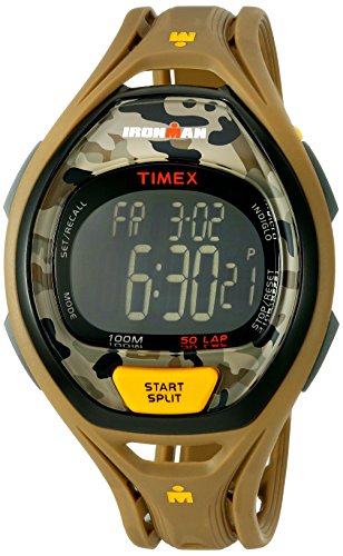 腕時計 タイメックス メンズ Timex Unisex TW5M01300 Ironman Sleek 50 Gray/Yellow Camo Resin Strap Wa
