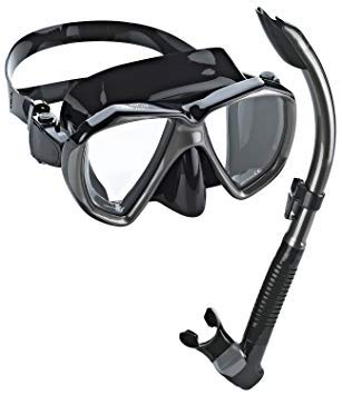シュノーケリング マリンスポーツ Phantom Aquatics Velocity Scuba Snorkeling Mask Snorkel Set, Bl