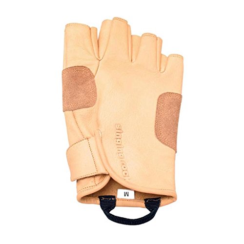 海外正規品 並行輸入品 アメリカ直輸入 Singing Rock Grippy 3/4 Leather Glove (Medium), tan