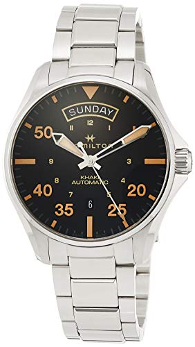 腕時計 ハミルトン メンズ Hamilton Khaki Aviation Automatic Black Dial Men's Watch H64645131
