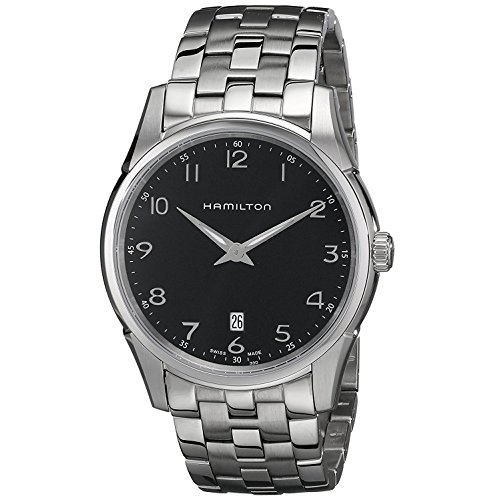 腕時計 ハミルトン メンズ Hamilton Men's H38511133 Jazzmaster Slim Black Dial Watch