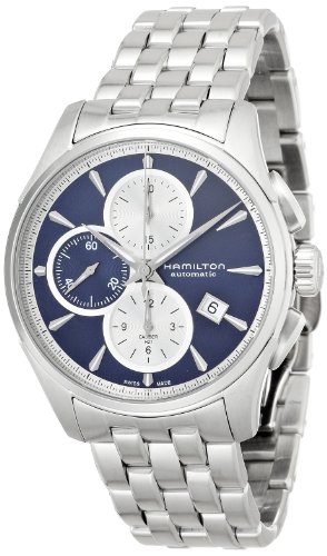 腕時計 ハミルトン メンズ Hamilton Jazzmaster Blue Dial SS Chronograph Automatic Men's Watch H325961