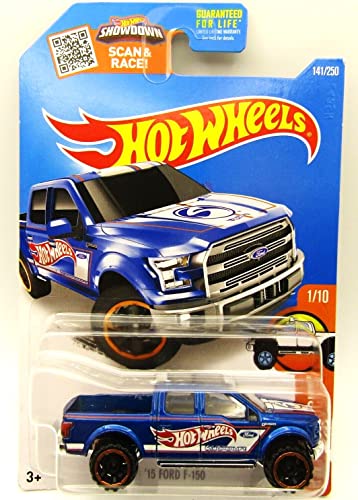 ホットウィール マテル ミニカー Hot Wheels 2016 HW Hot Trucks '15 Ford F-150 141/250, Blue