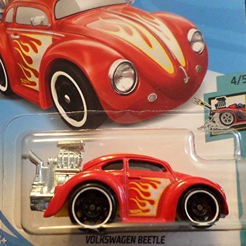 ホットウィール マテル ミニカー Hot Wheels RED TOONED Series Volkswagen Beetle with Side Flames