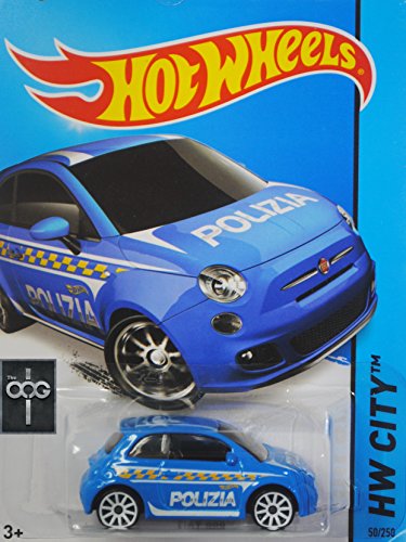 ホットウィール マテル ミニカー Hot Wheels 2015 HW City Fiat 500 50/250, Blue