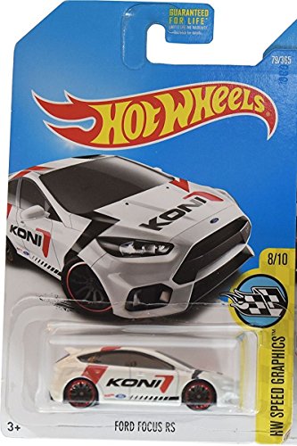ホットウィール マテル ミニカー Hot Wheels 2017 HW Speed Graphics Ford Focus RS 79/365, White